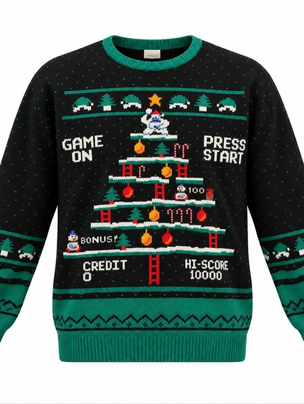 Donkey Kong Video Game Holiday Sweater XXL WOMENS